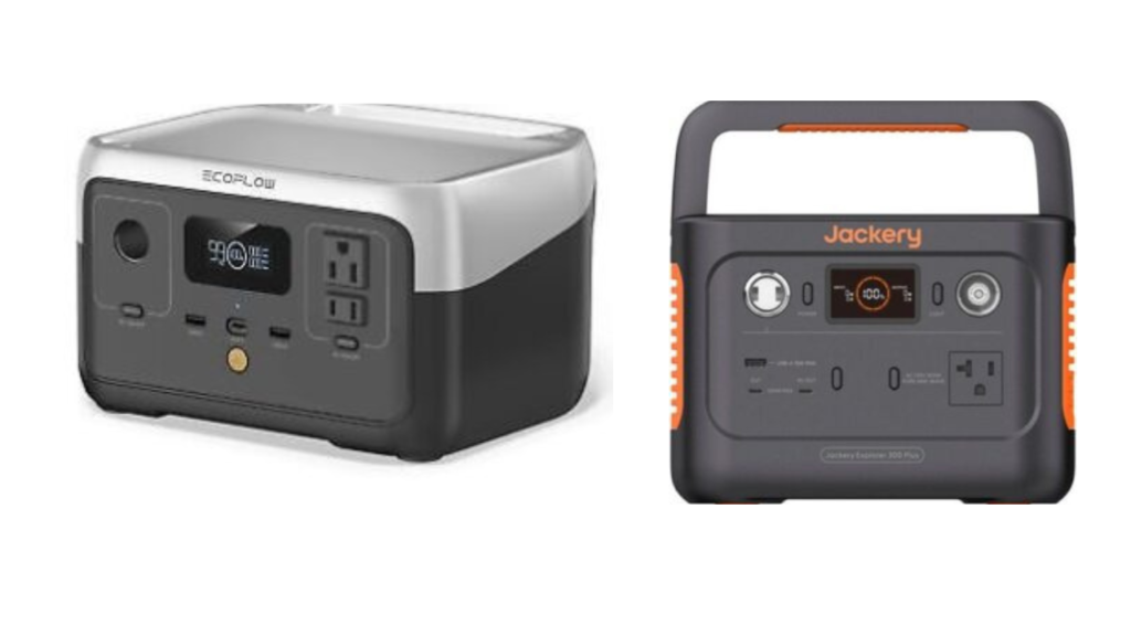 Jackery Explorer 300 Plus vs EcoFlow RIVER 2 comparison for camping