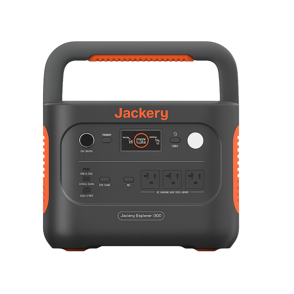 Small Jackery Explorer 300 Plus for lightweight travel