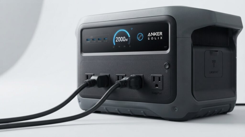 Testing the massive 2000W AC output ports for the anker solix c1000 review.