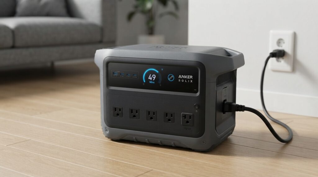 Examining the insane 49-minute fast charging speeds in our anker solix c1000 review.