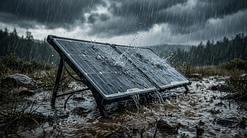 are portable solar panels waterproof testing