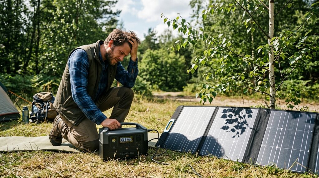 why is my portable solar panel not charging