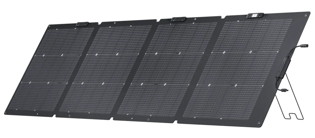 EcoFlow 220W bifacial solar panel which is natively compatible with Anker XT60.