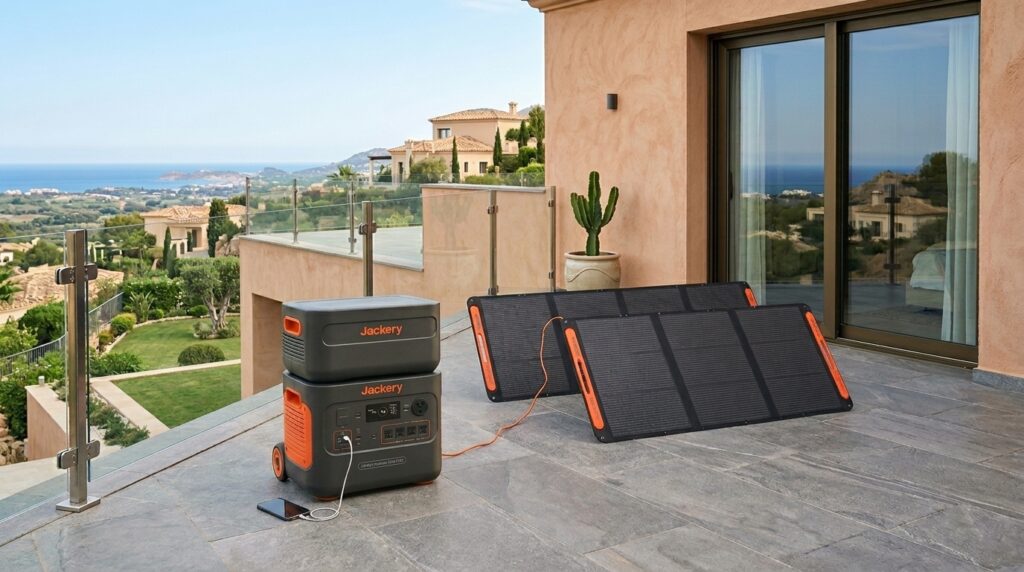 Jackery Explorer 2000 Plus expandable capacity up to 24kWh for home backup.