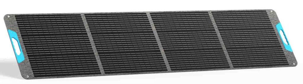 Renogy 200W portable solar panel with kickstands as a budget alternative.
