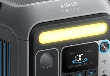 Anker SOLIX C300 front panel showing ports for the best solar panels for anker solix c300