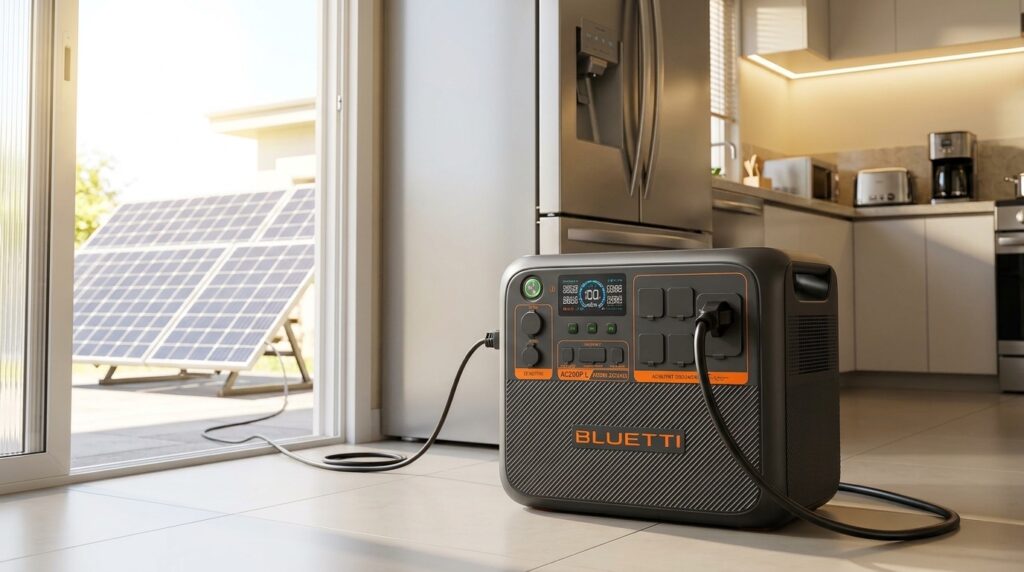 BLUETTI AC200PL chosen as the value-packed best solar generator for refrigerator setups.
