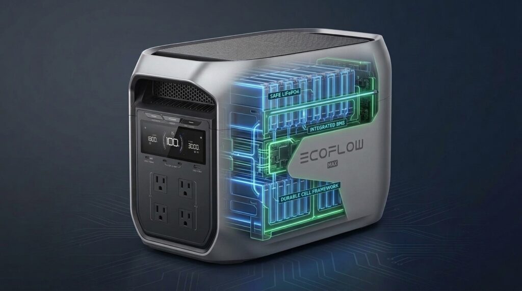 Highlighting the 10-year safe LiFePO4 battery lifespan in this ecoflow delta 3 max review.