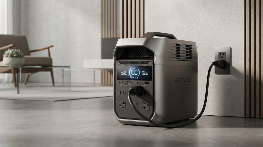 Examining the ultra-fast wall charging speeds in our ecoflow delta 3 plus review.