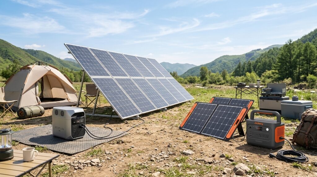 Evaluating the off-grid solar charging speed in our ecoflow delta 3 plus vs jackery 1000 v2 comparison.