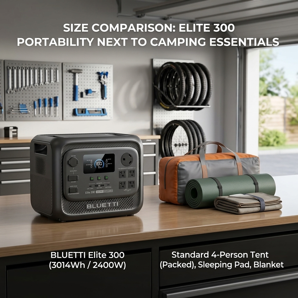 Highlighting the ultra-compact 3kWh design in this bluetti elite 300 review.