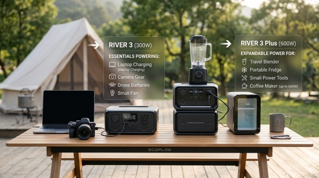 Comparing the 300W and 600W AC outputs in the ecoflow river 3 vs river 3 plus testing.