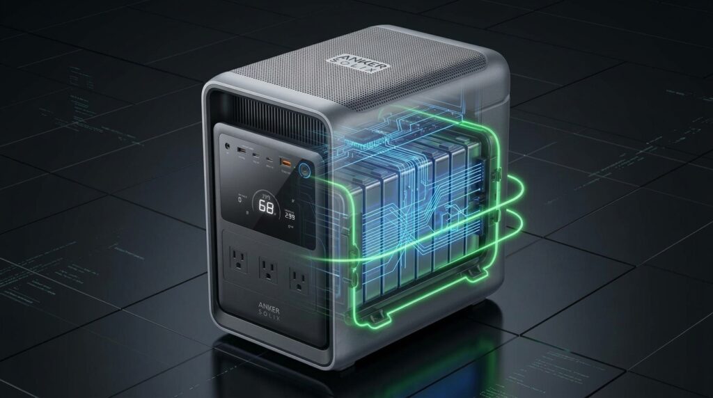 Highlighting the 10-year safe LiFePO4 battery lifespan in this anker solix s2000 review.