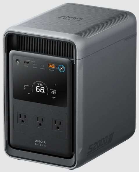 The Anker SOLIX S2000 featured among the best portable power station deals for home backup.