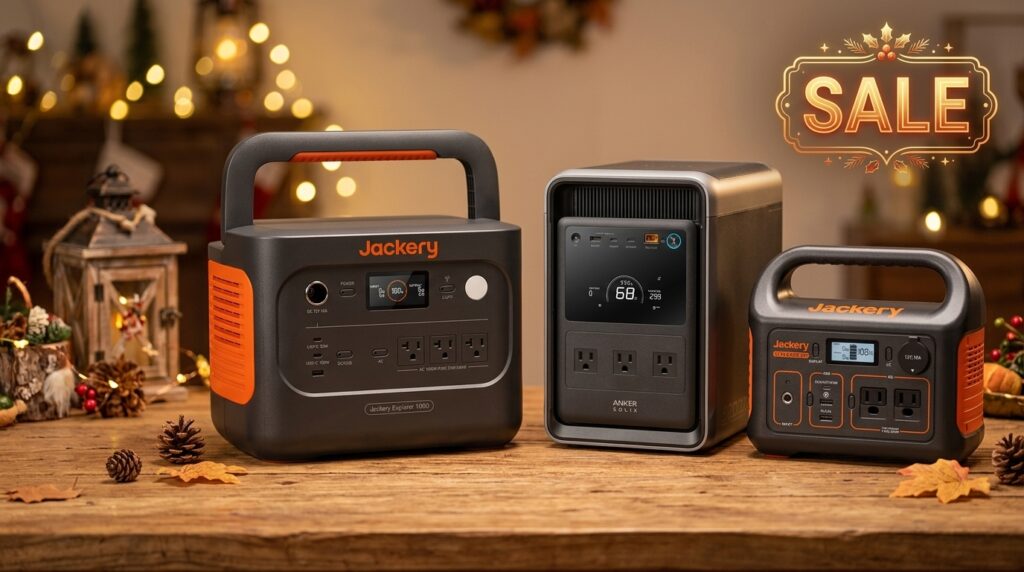 A collection of premium solar generators highlighting the best portable power station deals of 2026.