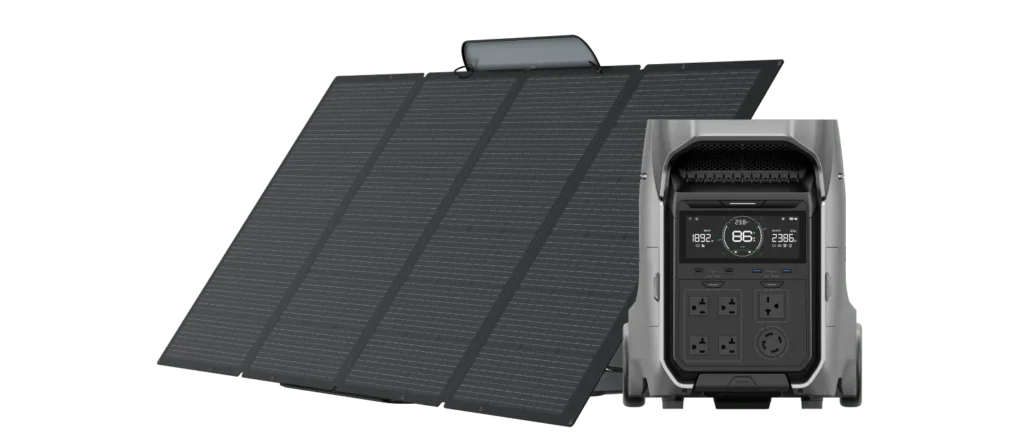 Testing the rapid 2600W off-grid solar charging speeds for the ecoflow delta pro 3 review.